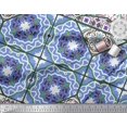 thumbnail image 2 of Soimoi Velvet Fabric Tiles Moroccan Print Sewing Fabric Yard 58 Inch Wide, 2 of 3