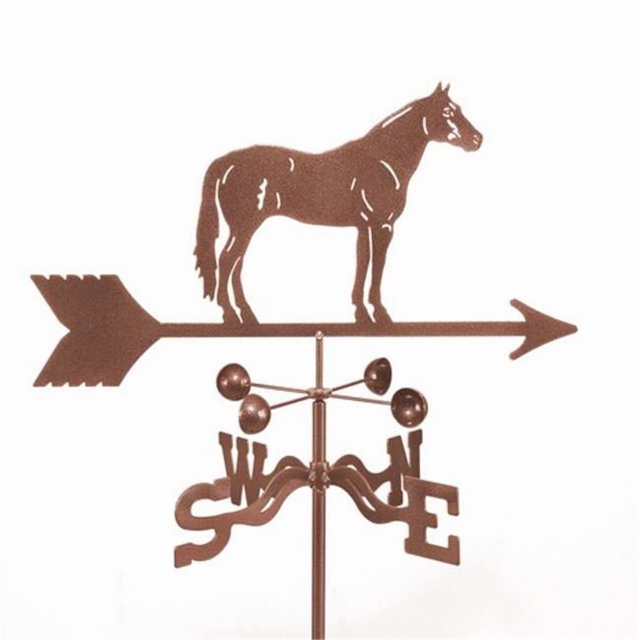 EZ Vane EZ1504-PT Quarter Horse Weathervane avec Support de Poteau