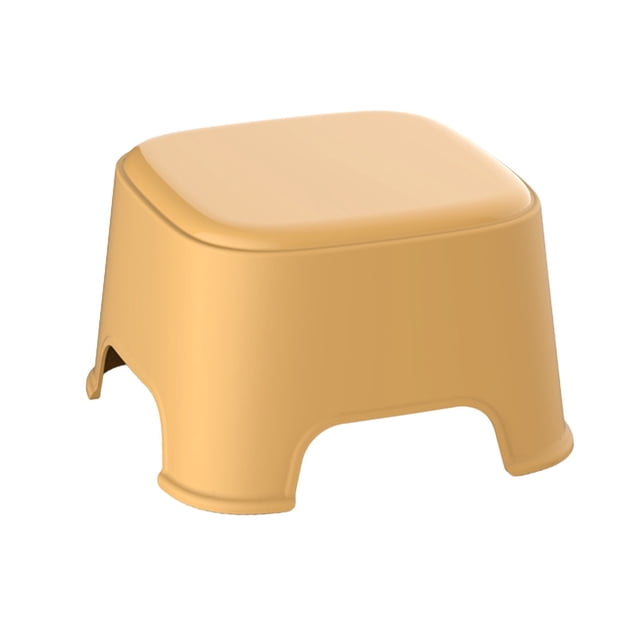 Btomtd Plastic Stool Household Mini Stool, Yellow