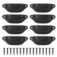 thumbnail image 1 of Filfeel 8 Pcs Antique Pull Shell Handle, Seashell-Shaped Drawer Pulls Handles Semicircular Chinese Style Furniture Pulls For Medicine-Chest Bookcase Cabinet Drawer With 16pcs Screws, 1 of 8