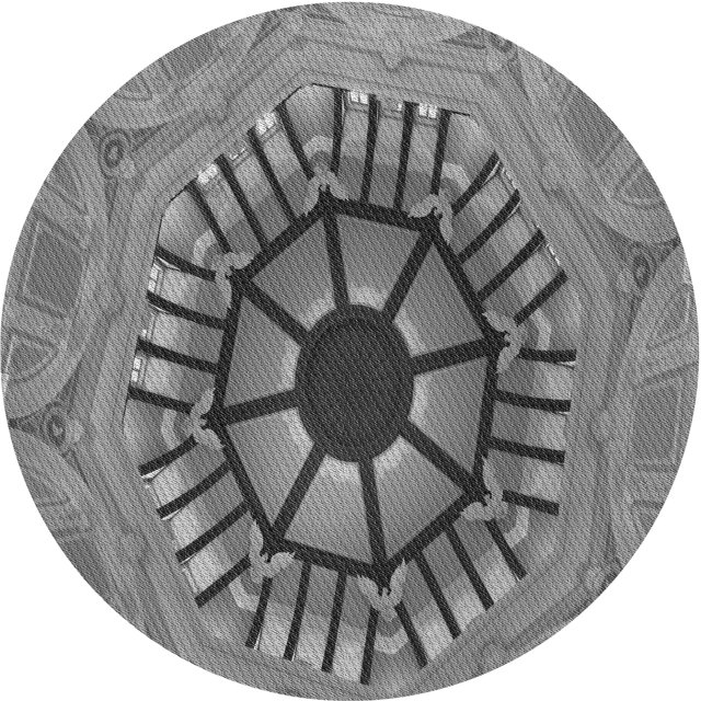Ahgly Company Machine Washable Indoor Round Transitional Grey Gray Area Rugs, 4' Round