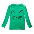 thumbnail image 1 of TIEVOSA Garçons Filles Automne Manches Longues T-Shirt à Imprimés de Chat Dessin Animé Hauts 3-13 Ans, 1 of 4