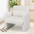 thumbnail image 2 of Costway 1 PCS Chenille Accent Chair with Removable Lumbar Pillow Thick Seat Cushion Backrest, 2 of 9