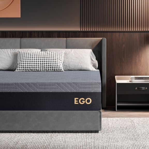 EGOHOME Ego Black 10 inch Gel Memory Foam Mattress, Twin Mattress in a Box, Medium Firm, 75"*38"*10"