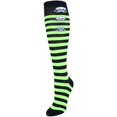 thumbnail image 1 of CTM® Gothique Skull Chaussettes Rayées Jusqu'aux Genoux (1 Paire) (Femmes), 1 of 2