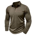 thumbnail image 2 of FAIWAD Men's Long Sleeve Shirts Casual Button Down Basic Golf Pullover Tops Lightweight Work Athletic T-Shirt, 2 of 9