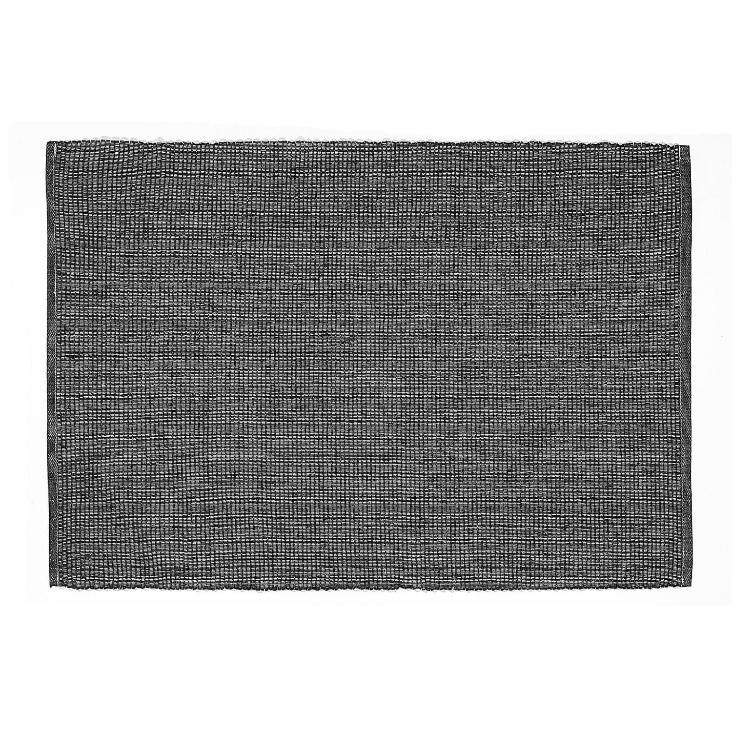 Chambray Ribbed Placemat (Black) - Set of 12