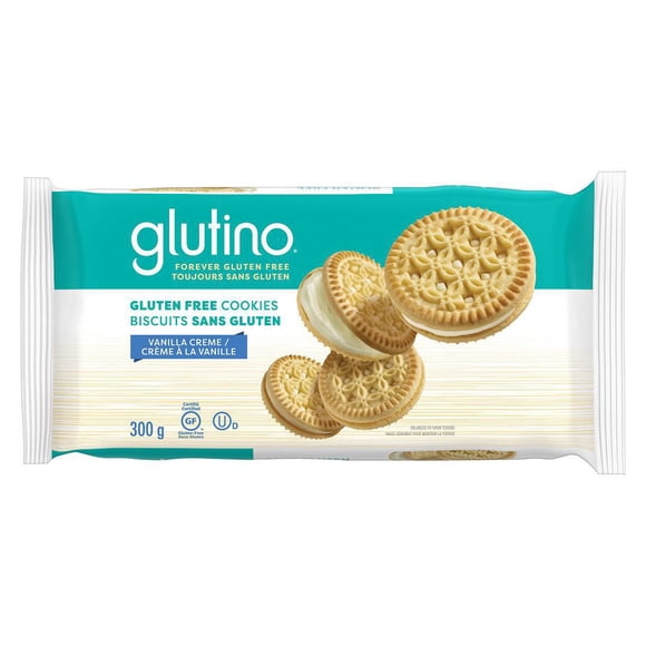 Glutino Gluten Free Vanilla Creme Cookies - Kosher Certified - Gluten Free Vanilla Creme Cookies- 300 g (1 x 300 g)