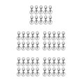 thumbnail image 1 of Maytalsory 10pcs Metal Carabiners Lobster Claw For Keychain - Strong And Functional Accessories For Easy Key Gun black 5Set, 1 of 6