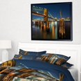 thumbnail image 5 of Design Art Lit up Brooklyn Bridge by Night Framed Canvas Art Print, 5 of 5