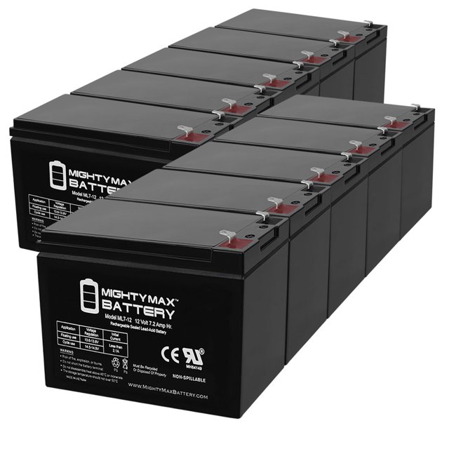 12V 7Ah SLA Battery Remplacement pour Jasco RB4100 - Pack de 10