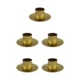 thumbnail image 3 of Thinsony Pillar Candle Holder Candlelight Home Decor Party for Dining Christmas Gold Small 5Set, 3 of 6