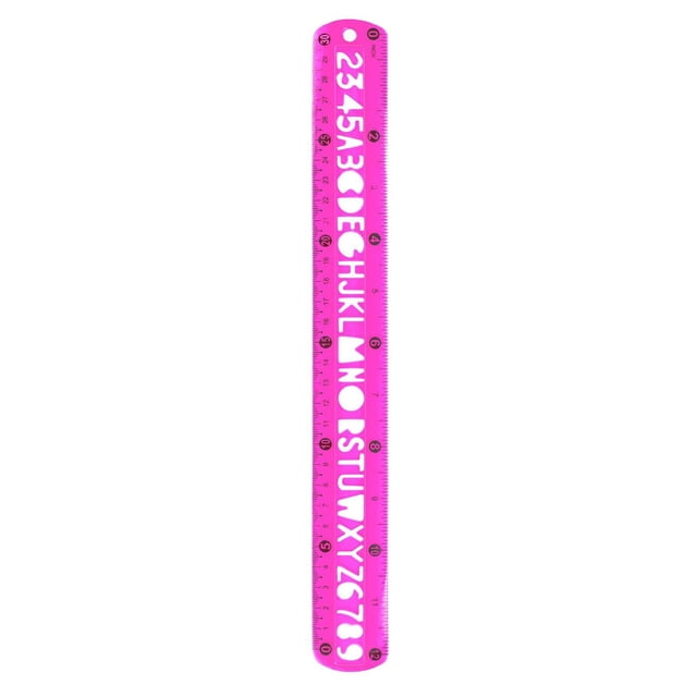 ZTTD Règle Flexible de 30 Cm/12 Pouces en Rouge, Fabriquée en Matériau PVC Souple et Flexible avec des Propriétés Incassables. Présente des Échelles Double Face en Pouces et Centimètres pour des Mesures Précises. la Règle a un design transparent avec des Lettres et des Chiffres Découpés, Ce Qui la Rend Adaptée à l'École, à la Maison Ou au Bureau. Légère et Sécuritaire Sans Bords Tranchants, Idéale pour Dessiner Ou Mesurer sur des surfaces Irrégulières.