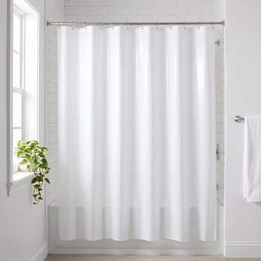 Mainstays Waterproof Heavyweight PEVA Shower Curtain Liner, 72" x 72", White