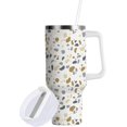 thumbnail image 3 of Gobelet de 30 oz avec Poignée, Couvercle et Paille, Gobelet d'Eau Isolé, Tasse d'Eau en Acier Inoxydable, Tasse Bouteille, Support de Tasse Réutilisable, Terrazzo Convivial, 3 of 6