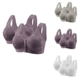 thumbnail image 1 of Daily Deals,Xdegoge Old Lady Bras for Women Front Closure, Back Bras for Women Plus Size,Full Coverage Everyday Sleeping Seamless Bralettes Purple 4X,Ropa Deportiva,Discontinued Sale Items,Clothes, 1 of 5