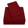 thumbnail image 3 of Topcobe Ensemble de Draps de Lit Taille Simple Couleur Unie pour Adultes Adolescents, Rouge Vin, 3 of 4