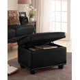 thumbnail image 4 of Convenience Concepts 5th Avenue Leather Storage Ottoman - Black | 163010B, 4 of 5