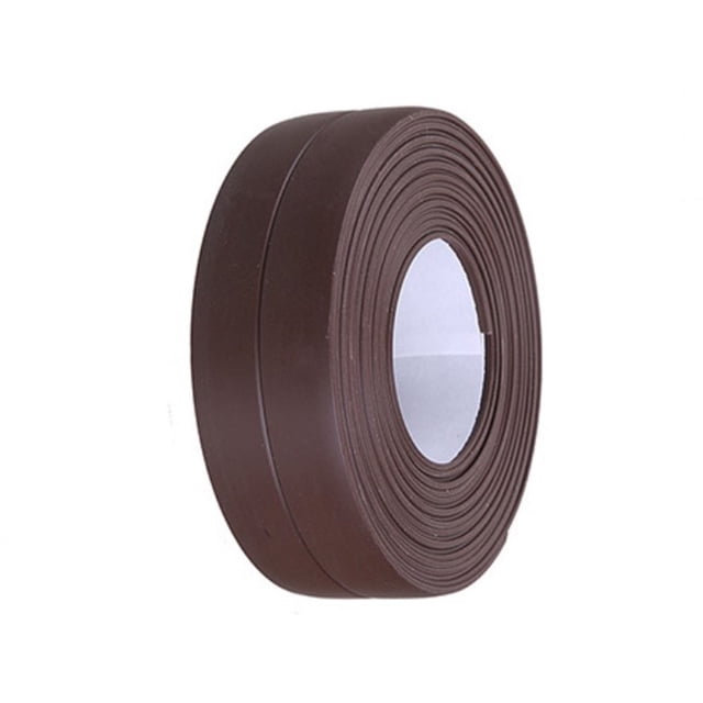 Sealing Strips PVC Colorful Wall Sticker Smooth Self Adhesive Tape Toilet Corner Windows Bathroom Kitchen Sink Restaurant 3.2m*2.2cm Brown
