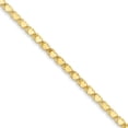 thumbnail image 1 of 14 Carats Or Jaune Poli Double Face Cheville Coeur, 1 of 2