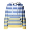 thumbnail image 4 of Yuyuzo Hoodies for Women Long Sleeve Casual Pullover Color Block Drawstring Sweatshirt with Pockets, 4 of 5