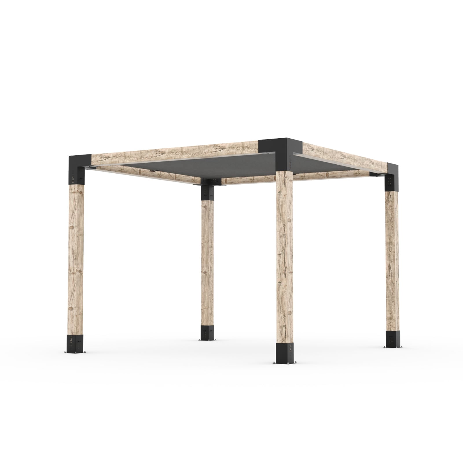 Toja 8' X 12' Pergola Kit With Shade Sail For 6X6 Wood Posts
