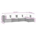 thumbnail image 4 of vidaXL 5 Piece Garden Lounge Set with Cushions Poly Rattan Grey, 4 of 5