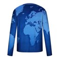 thumbnail image 5 of TIMIFIS Chemises pour Hommes Chemises à Manches Longues T-Shirt à Imprimé Graphique T-Shirt Décontracté à Col Rond Chandail Molletonné Haut-Bleu Foncé Automne, 5 of 5