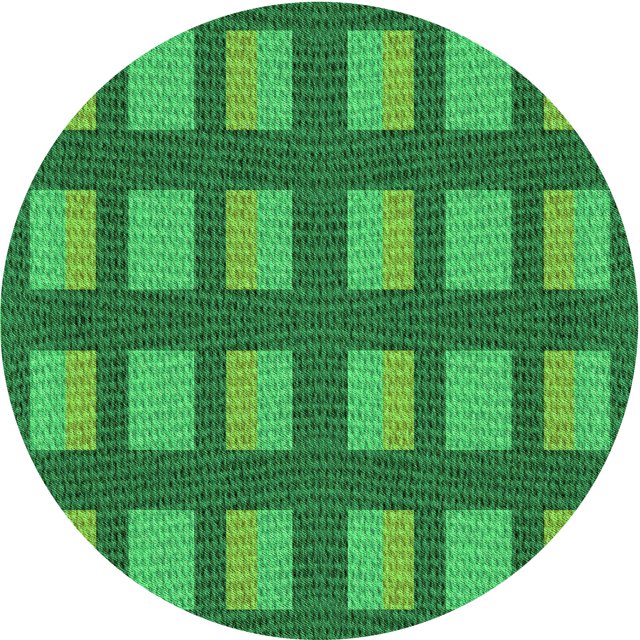 Ahgly Company Tapis Rond Lavable en Machine Intérieur Transitionnel Vert, 4 Pieds Rond