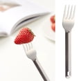 thumbnail image 1 of Stainless Steel Camping Long-handled Extended Coffee Stirrer Dessert Spoon Fork, 1 of 5
