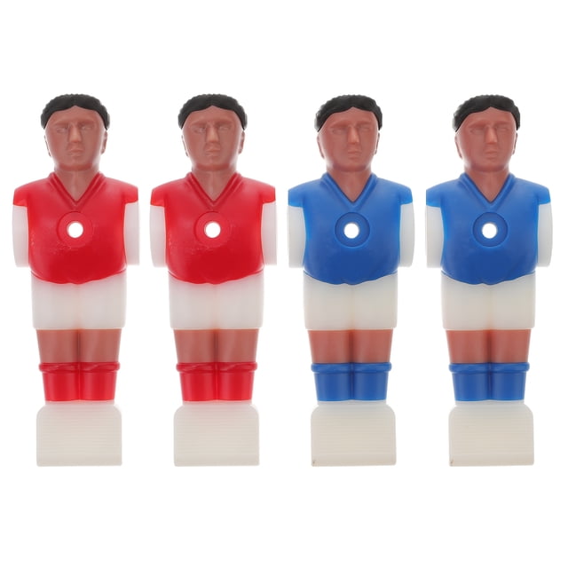 KAKOWELY 4Pcs Rod Soccer Foosball Table Football Man Soccer Player Replacement Parts for 1.4M Table Football (2pcs Red and 2pcs Blue),4.33"X1.46"X0.63"