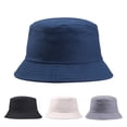thumbnail image 4 of Bucket Hat Portable Solid Color Folding Fisherman Sun Hat Outdoor Men Women Bucket Cap, 4 of 6