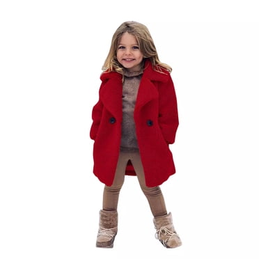 matoen Toddler Kids Girls Fleece Jacket Coat Fall Winter Warm Coat Outerwear Jacket