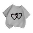 thumbnail image 3 of HNMKIU T-Shirt Graphique Tendance pour Filles Col Rond Manches Courtes Haut d'Été Décontracté pour Enfants, 3 of 5
