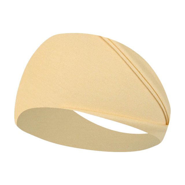XASZHN Sport Elastic Headbands for Women Yoga Running Non Slip Beige_004 One Size