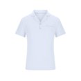 thumbnail image 2 of Fridja Chemise Habillée pour Homme d'Été, Couleur Unie, Col Rabattu, Manches Courtes, Imprimée Performance, Boutonnée, Chemise de Jeu de Quilles Décontractée pour la Maison et les Loisirs (Blanc, M), 2 of 5