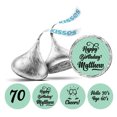 thumbnail image 1 of Darling Souvenir Cheers 70th Birthday Custom Name Stickers 190 Pcs Candy Labels Party Favor-Mint, 1 of 1