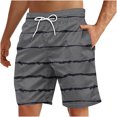 thumbnail image 2 of Soki Beach Casual Shorts for Men Striped Shorts on Clearance, 2 of 5