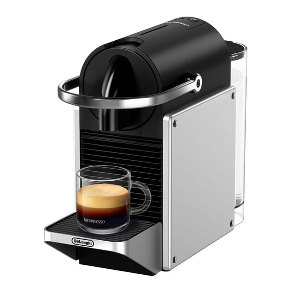 Machine à Espresso en Aluminium Pixie de Nespresso Remise à Neuf par De'Longhi, Pression de 19 Bars, Système de Chauffe Rapide, Réservoir d'Eau de 1 L, Argent, EN127SCA