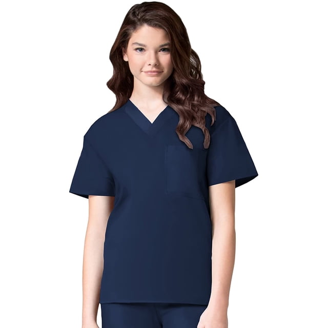 Maevn Unisex Core V-Neck TopNavy, Large