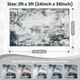 thumbnail image 2 of KIRFEIHT Modern Abstract Small Area Rug 2x3 Machine Washable Rug Non Slip Kitchen Rug Stain Resistance Mat for Entryway Low Pile Faux Wool Carpet Indoor Entrance Area Rug Soft Carpet for Pets, 2 of 8