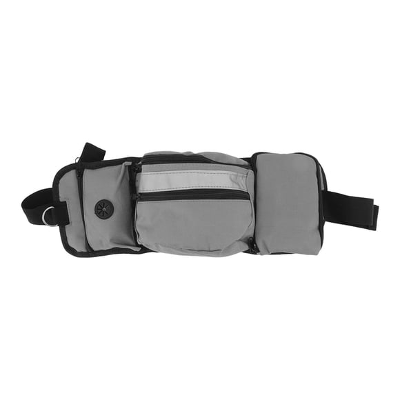 YUMILI Sac de Taille pour Dressage d'animaux de Compagnie - Sac à collation Amovible en Polyester à Plusieurs Poches, Sac à friandises pour Chien à Plusieurs Poches pour l'extérieur(Gris)