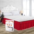 thumbnail image 1 of SGI Bedding 10 Inch Wrap Around Bed Skirt | Microfiber Bed Skirt | Fade Resistant, Wrinkle Free, Anti-static, Decorative, Extra Storage Space, Clutter-Free | California King, Blood Red, 1 of 6