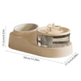 thumbnail image 3 of Cat Bowl Two In One Drinking Water Feeder, Xinsrenus Pet Automatic Circulating Water Dispenser, Neck Protector Tilted Bowl Non-Slip Weighted Base, Large Bowl Mouth Easy Clean Plastic Cat Water, 3 of 6