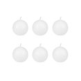 thumbnail image 2 of Zest Candle CBZ-014 6-Piece Ball Candles 3-Inch Whit White 6 Count, 2 of 5
