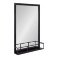 thumbnail image 1 of Kate and Laurel Jackson Metal Frame Mirror with Shelf, Black 20x30, 1 of 9