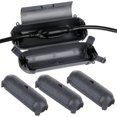thumbnail image 1 of Restmo 4 Pack Mini IP44 Waterproof Outdoor Connection Box with Lockable Latches and Mounting Holes, Cover for Outdoor Plugs, Lights, Cables, Wires, Size Small, Gray, 1 of 8