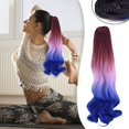 thumbnail image 1 of Extensions de Cheveux Femme Tricolore Synthétique Longue Ondulée Bouclée Queue de Cheval Perruque d'Extension de Cheveux, Extensions de Cheveux et Accessoires pour Femmes, 1 of 7