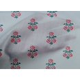 thumbnail image 4 of oneOone Cotton Poplin Fabric Leaves & Floral Block Print Sewing Fabric BTY 42 Inch Wide, 4 of 5