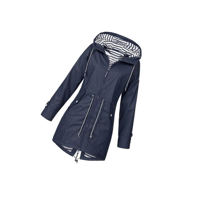 Chandail à Capuchon Doux Veste Femme Imperméable Manteau de Pluie Imperméable Chandails à Capuchon Extérieur Vert TG